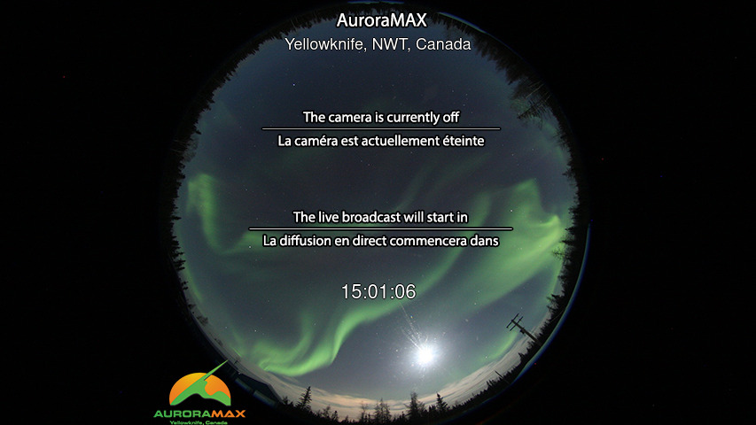 Yellowknife, Kanada aurora live camera